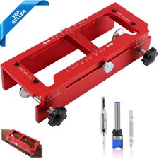 Door Hinge Jig, Aluminum Alloy Door Hinge Template Kit for Router, Adjustable