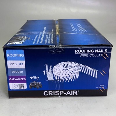 CRISP-AIR (7200 Pcs) Roofing Nails Sz 1 1/4'' x .120, Gold 02032