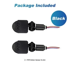 2x Switch Adjustable Movement Detector Motion Sensor Sensor Light Infrared PIR