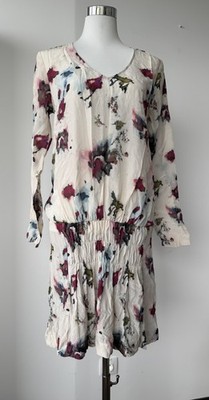 Julie Brandt Mari Kleid   Multicolor Blumenmuster, 100% Seide, Größe 38, Gut