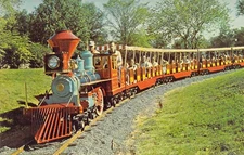 1964 St Louis Zoological Garden Miniature Railroad RARE Zoo Line Postcard N08