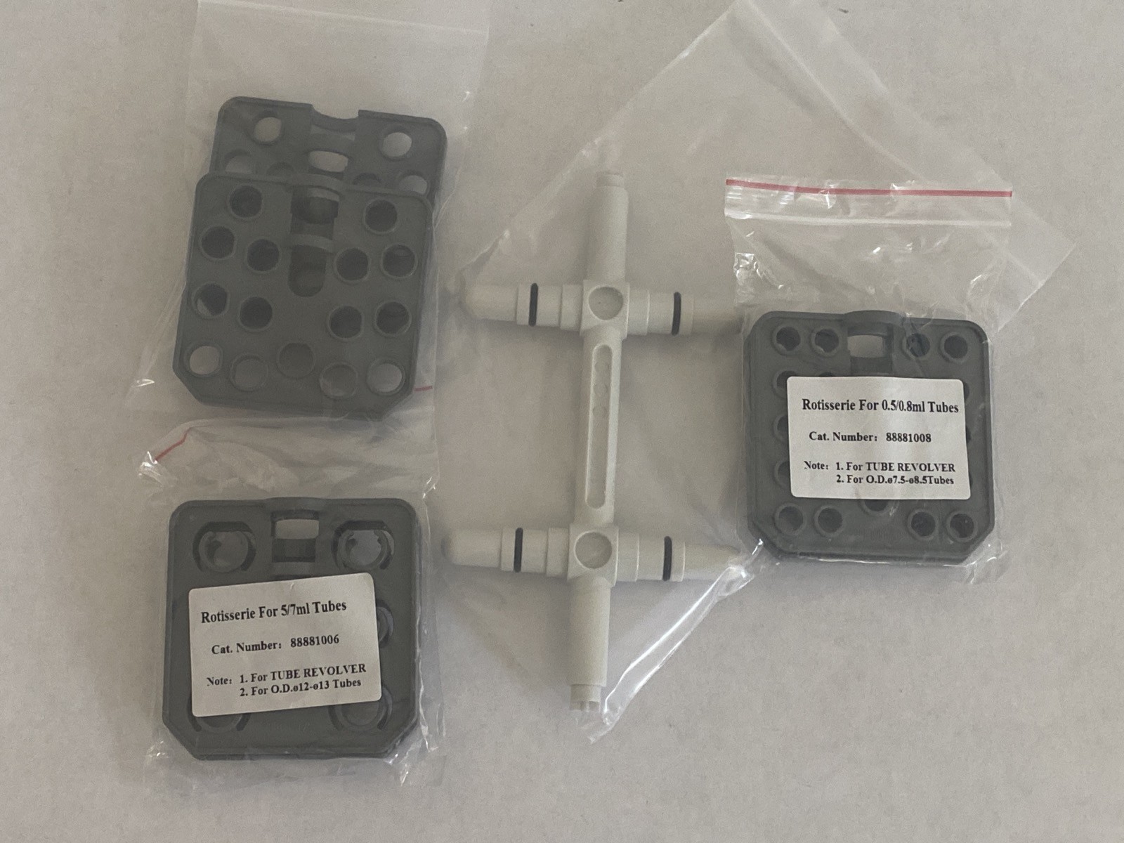 THERMO Rotisserie Rotator Rocker Tube Revolver Paddle Set 0.5/0.8 1.5/2.0 5/7mL