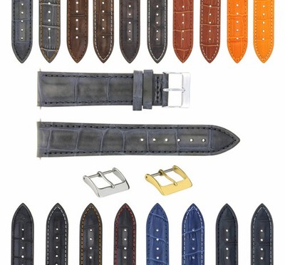 17-24MM GENUINE CROCO LEATHER WATCH BAND STRAP FOR EMPORIO ARMANI