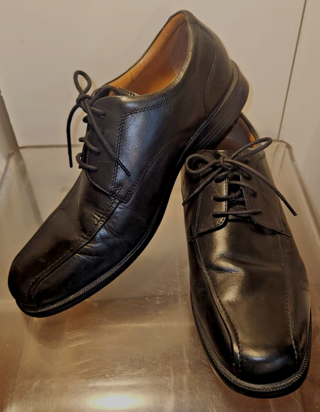 SAOLA CLARKS Oxford scarpe in pelle 11M scarpe eleganti stringate in pelle nera