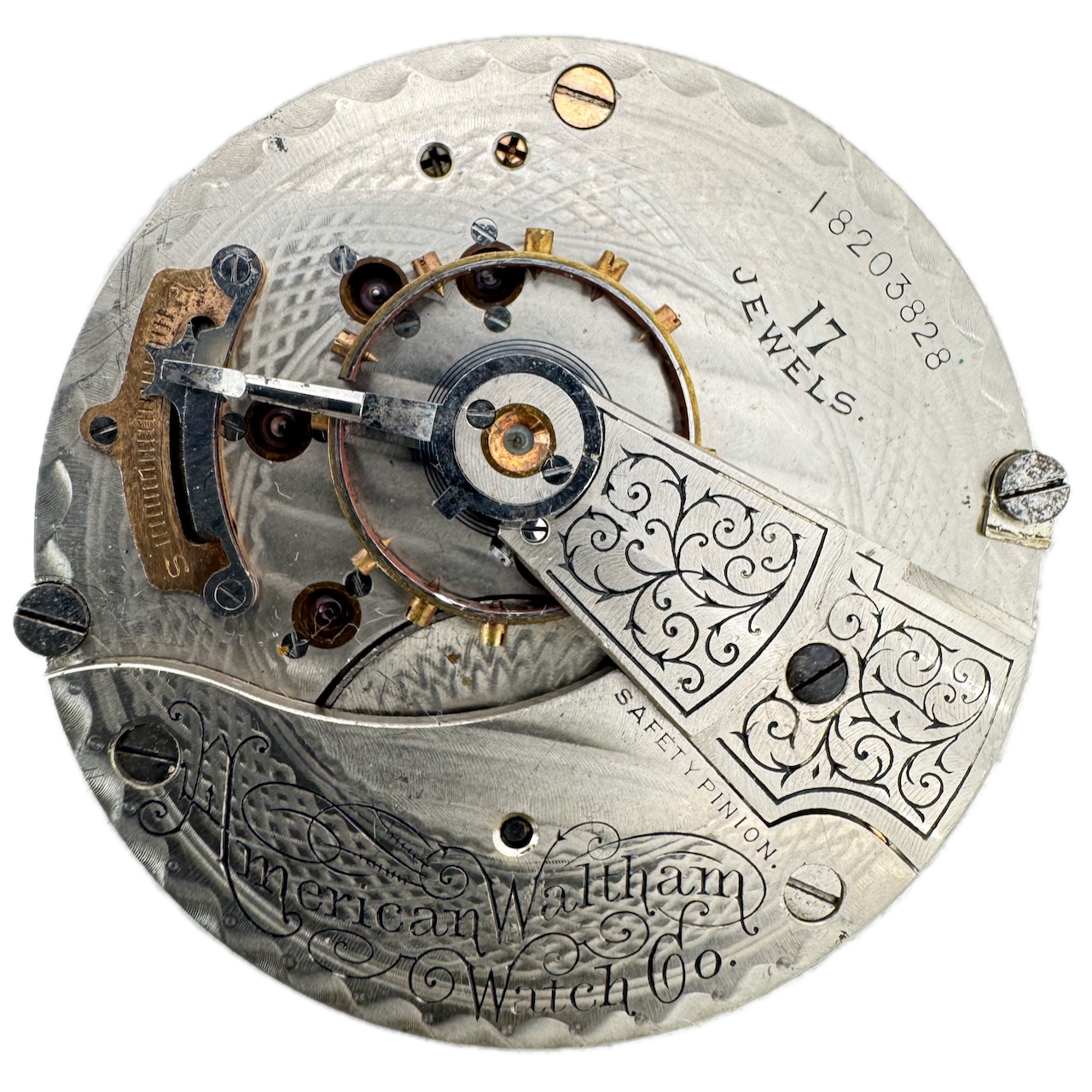 Antique 18s 1912 Waltham 17 Jewel Mechanical Pocket Watch Movement 825 USA