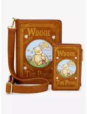 Nuevo con etiquetas Conjunto Bandolera y Cartera Loungefly Disney Winnie The Pooh Libro Figura