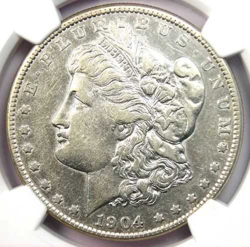 1904-S Morgan Silver Dollar $1 Coin - Certified NGC XF Detail (EF) - Rare Date!