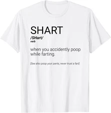 Shart Definition Funny Fart Joke Gift Farting Saying Meme Unisex T-Shirt