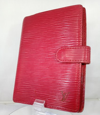 Louis Vuitton Red 6 Ring Memo Notebook Cover with Memo Paper Included