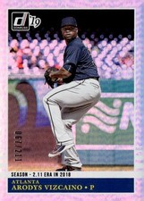 2019 Donruss #212 Arodys Vizcaino Season Stat Line #/211