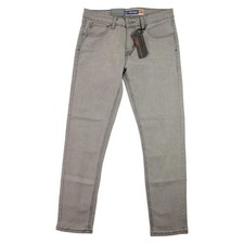 Pantalones de mezclilla vintage resistentes a la intemperie para hombre 36x32 gris ciclón calce ajustado elásticos suaves $98 NUEVO