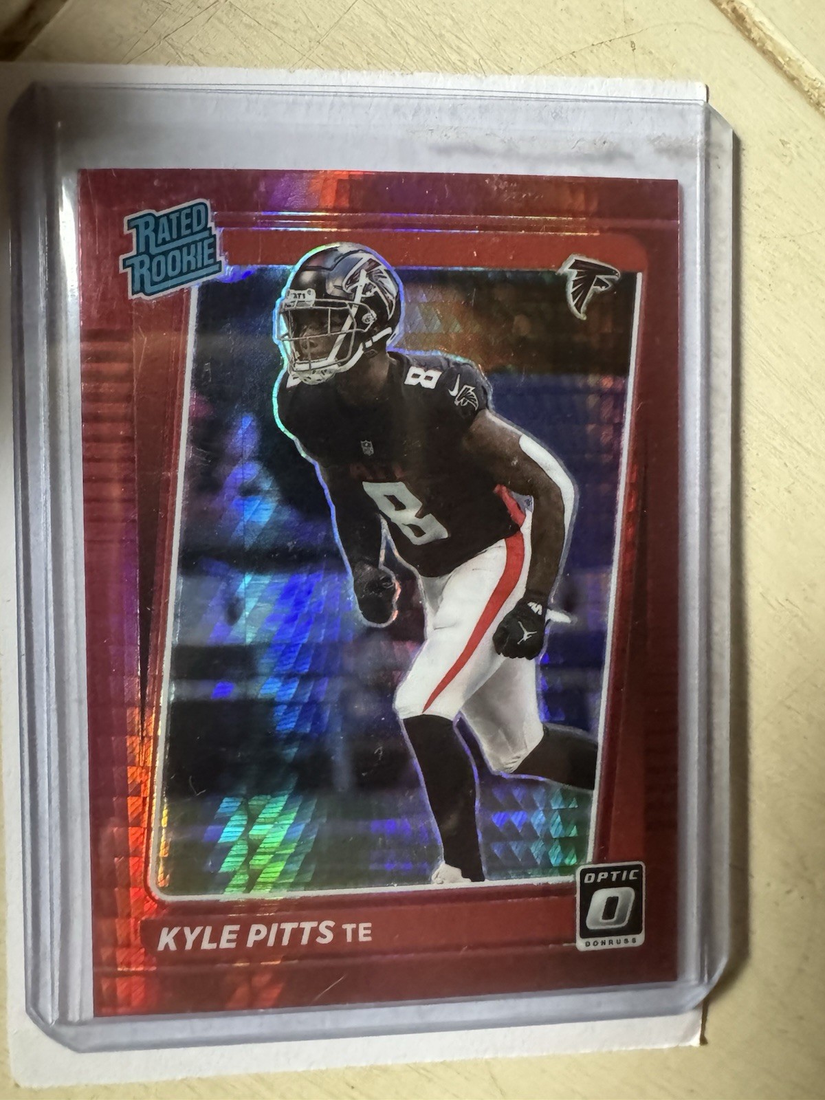 2021 Panini Donruss Optic - KYLE PITTS  Rated Rookie #211 Red Hyper RC Rookie 🔥