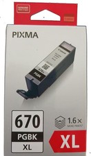 Canon PGI 670XL Genuine Ink Cartridge Black - extra ink - Free Postage