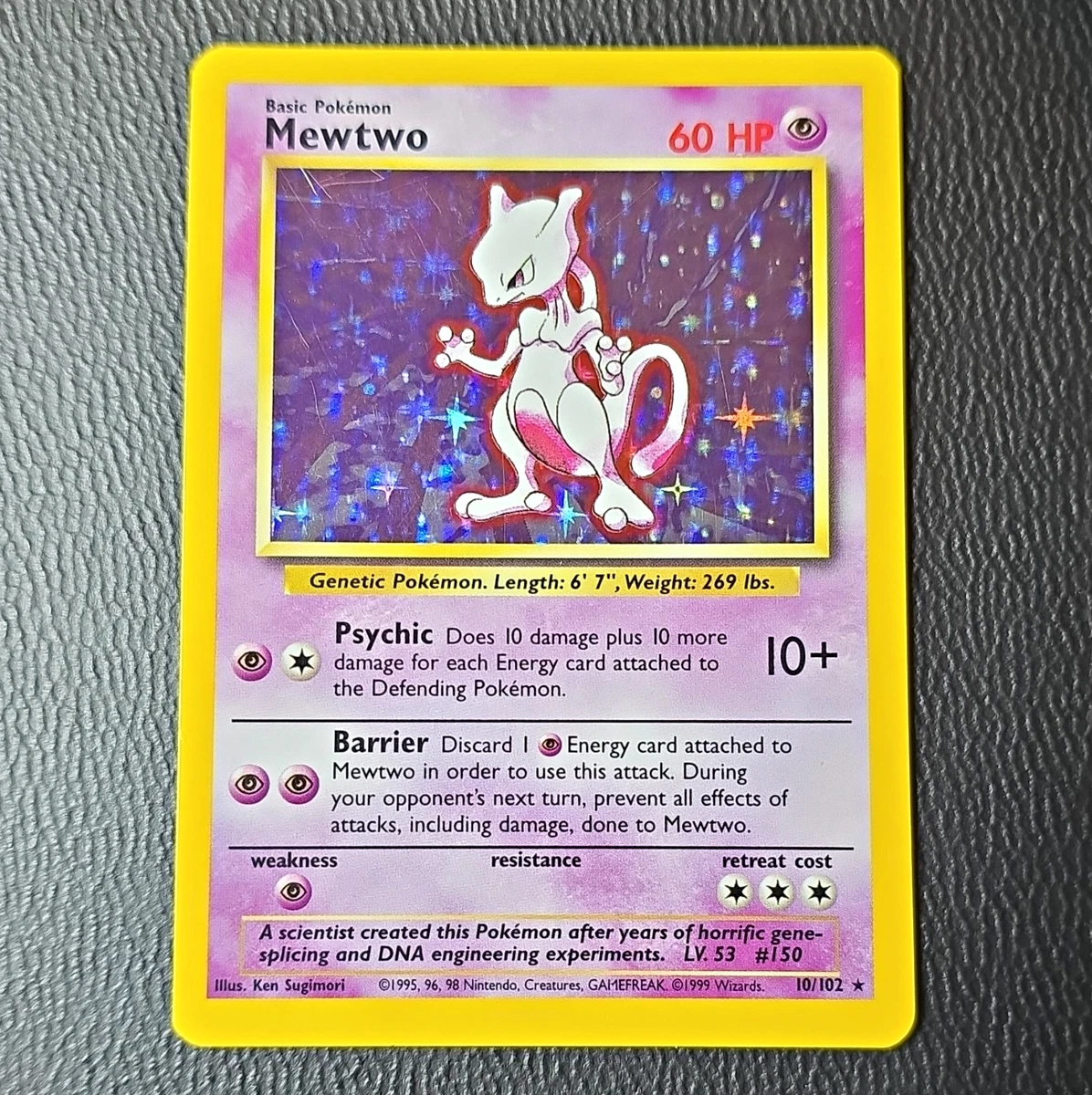 Mewtwo Pokémon TCG Individual Trading Card Games Base Set in