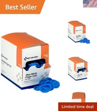Blue Nitrile Finger Cots, Disposable Rubber Finger Protectors for Offices, Ki...