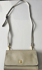 Tommy Hilfiger Women’s Beige Solid Logo Wallet - Shoulder Strap