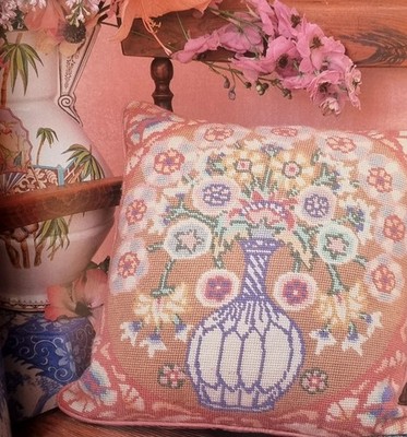 Vintage 1989 Ehrman Wandteppich Nadelspitze Kit KAUKASISCHE BLUME von Kaffe Fassett