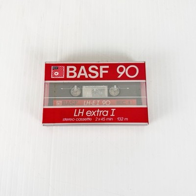 Vintage 80s BASF LH extra I Blank Audio Cassette Tape 90 Sealed