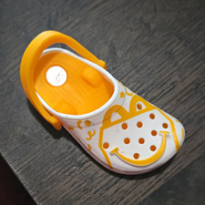 Crocs Cat Shoe Charm Animal Print Plastic Unisex Kids White Yellow Orange Red