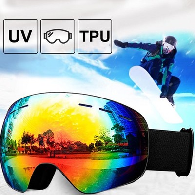Skibrille UV-Schutz Anti-Beschlag Snowboard Ski Goggles Rodel Brille UV Unisex