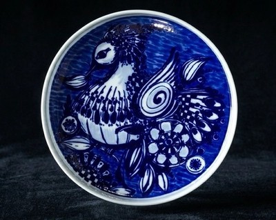 Rosenthal Studio Line Bjorn Wiinblad 10'' Cobalt Blue Bird Charger w/Paper Label