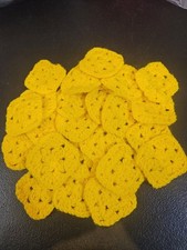 Vintage 2.5 Inch Crotcheted Granny Square Lot Of 366