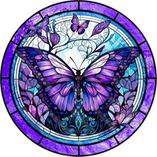 Butterfly Diamond Painting Kits for Adults - Stained Glass Butterfly Diamond Art