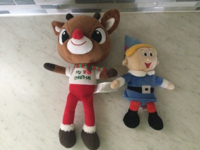 MY FIRST RUDOLPH THE RED NOSE REINDEER PLUSH ADORABLE WITH RATTLE HERMEY  PLUSH