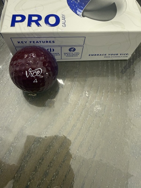 Vice Pro Galaxy 1 ball Tour Preferred Golf Ball for Golf, Blue