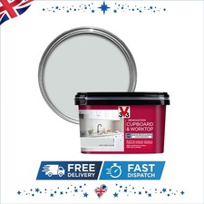 Ultra Washable Soft Grey Satin Cupboard Paint - 2L, Stain & Scratch Resistant