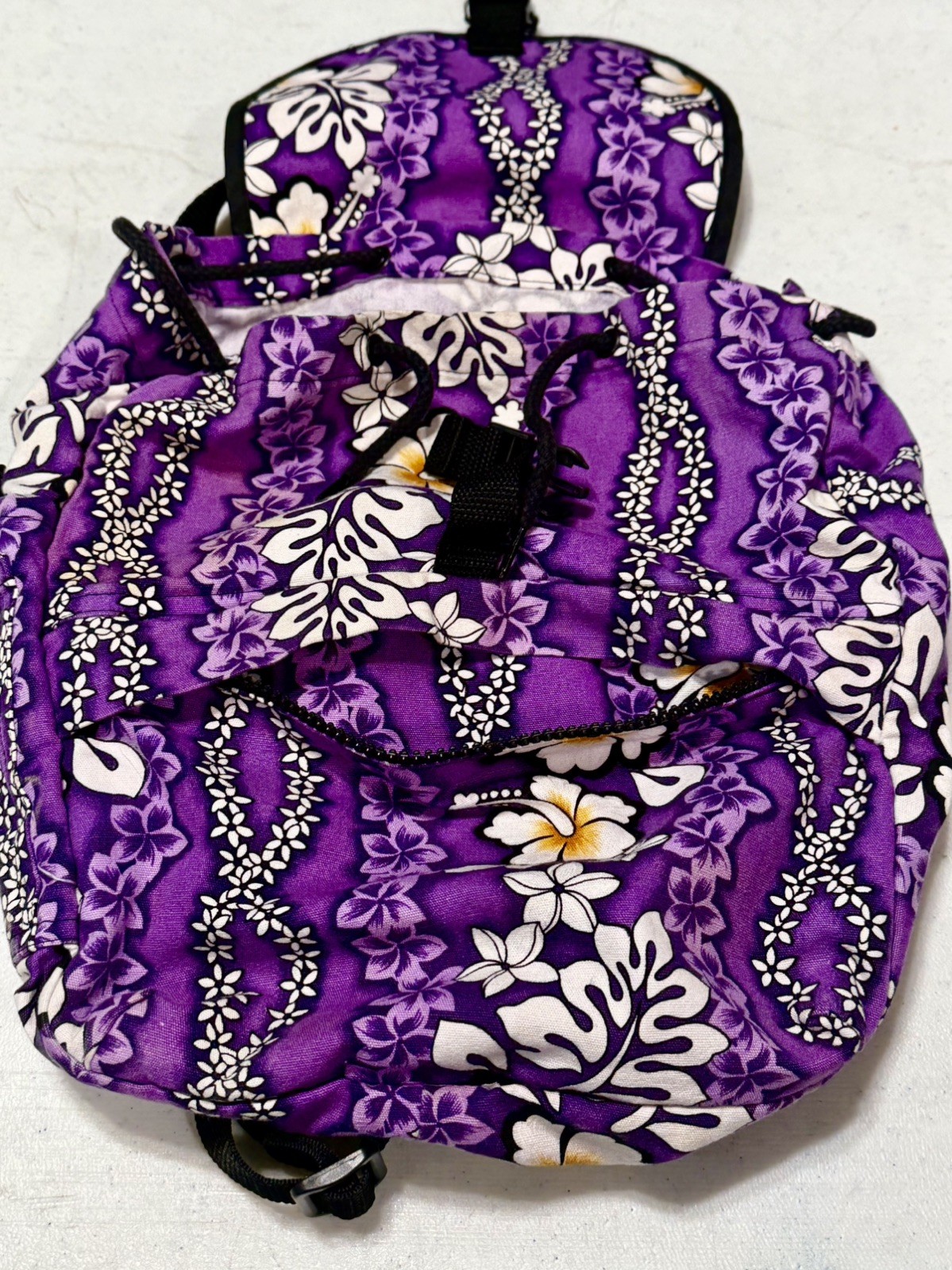 Local Design drawstring backpack cotton canvas pu… - image 4