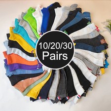 10/20 Pairs Random Men Socks Fashionable Letter Stripes Comfortable Breathabl