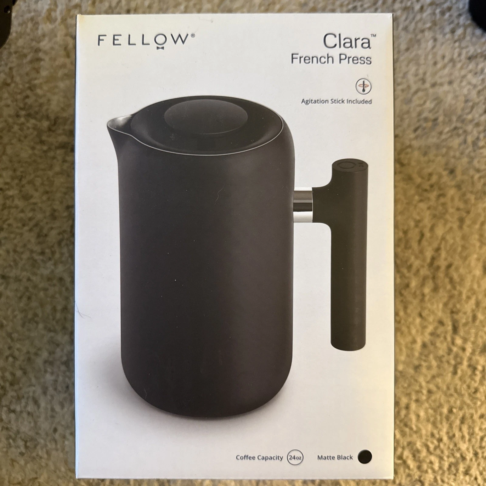 Fellow Clara French Press Coffee Maker - Matte Black, 24oz Sealed Box
Opens in a new window or tab