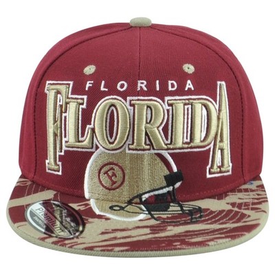 Florida Seminolen Thema Fußball Zustand Flache Bill Verstellbar Helm Herren Hut