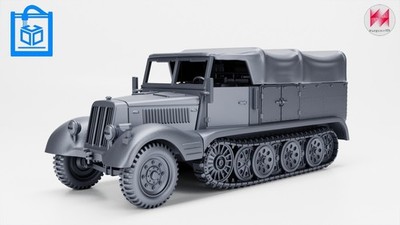 Half-Track Sd.Kfz.11 Prime Mover 3D Print Multiple Scale 1:35-1:16