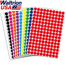 3000 Pcs 1 2 In Round Colored Dot Stickers Labels 10 Colors Office Classroom