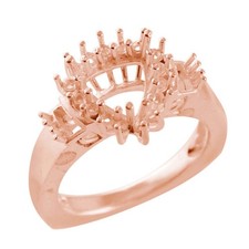 Semi Mount Trillion 7.5 Faceted Cut Wedding Ring 925 Sterling Silver