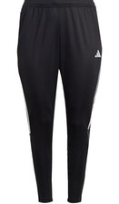 NEW Women s Large Athletic Pants Adidas TIRO23 Black White Stripes Zip Pockets