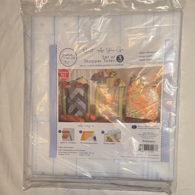 June Tailor Quilt As You Go Set of 3 Shopper Totes Sew by Number Kit