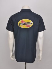 Pornstar vintage dickies work shirt M BLUE