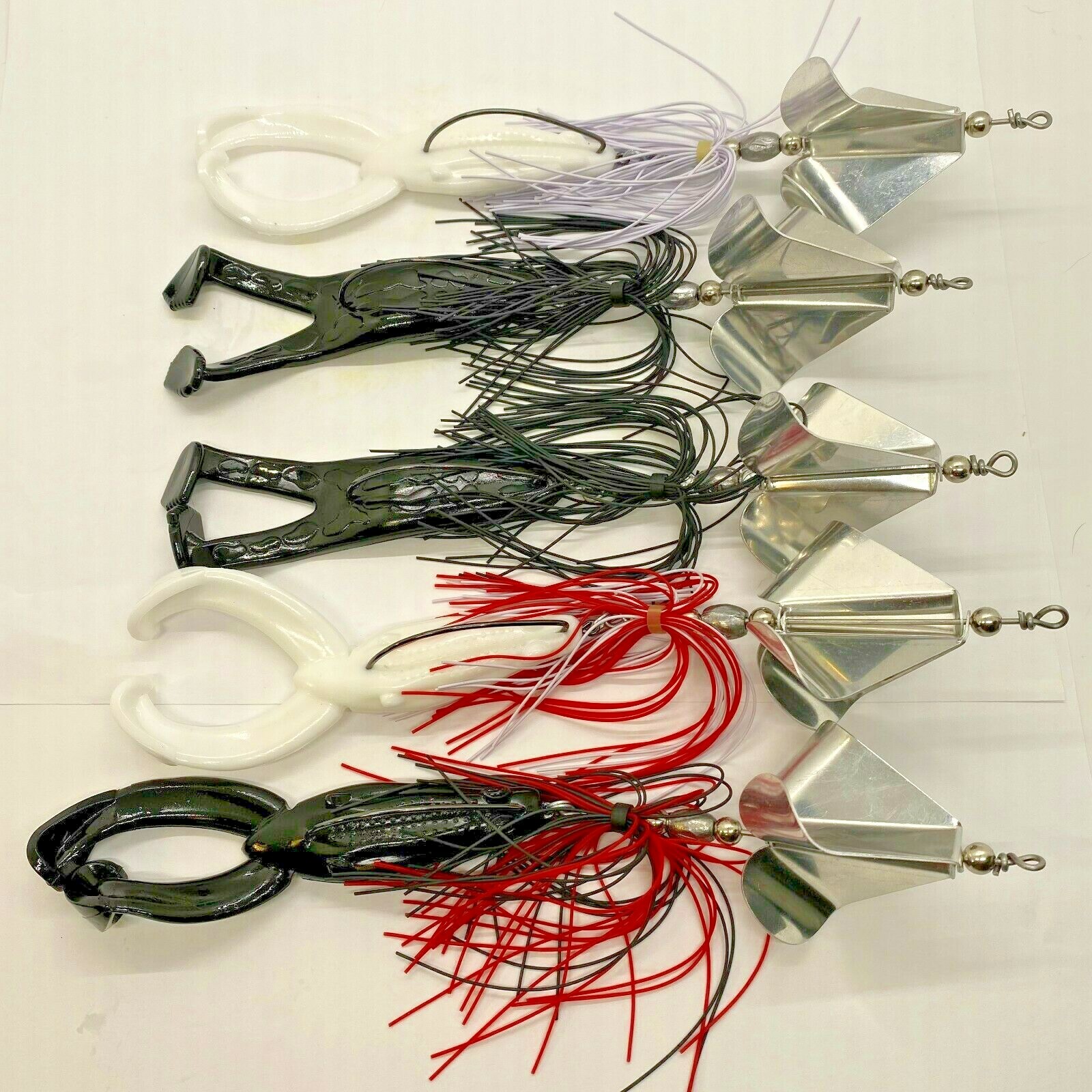 The Crazy Clacker 1/2oz Quad Aluminum Blade Buzzbait w/Skirt & Frog eBay