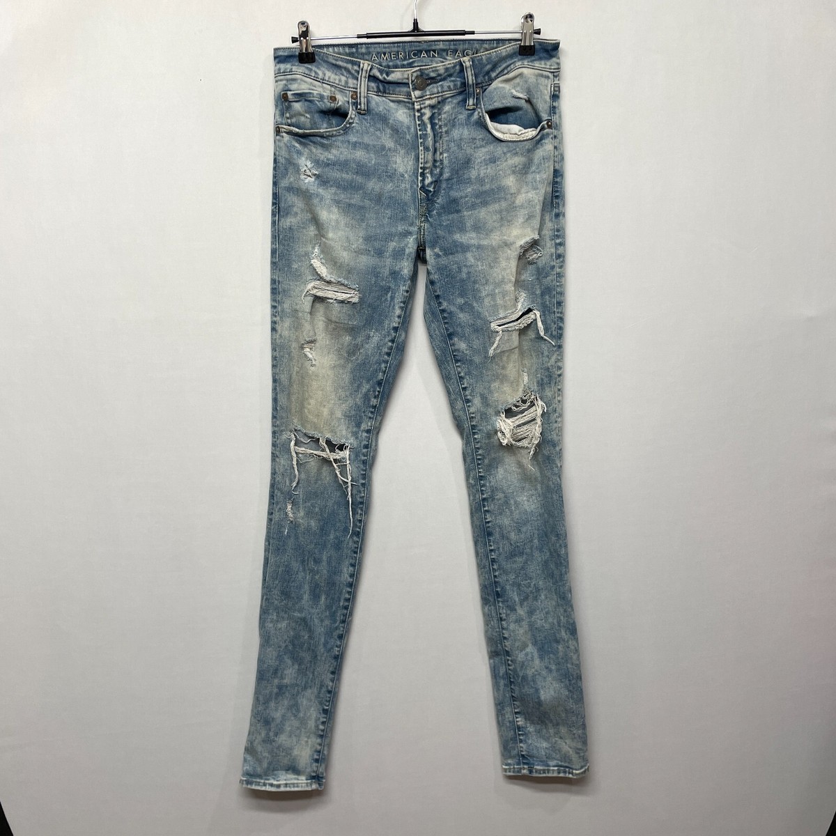 American Eagle X Young Money Men Stacked Skinny Jeans Size 31x35