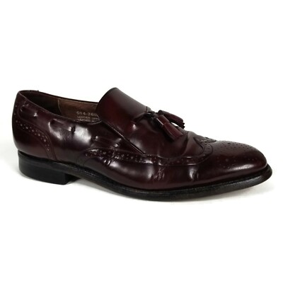 Stafford Burgandy dress shoe s-l400.jpg main image 3