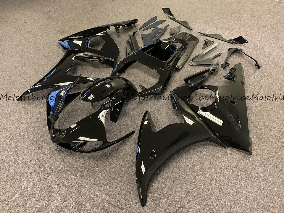 Glossy Black Fairing Kit For Yamaha YZF R6 2005 Bodywork Injection Molding+Bolts Foto 4 de 4