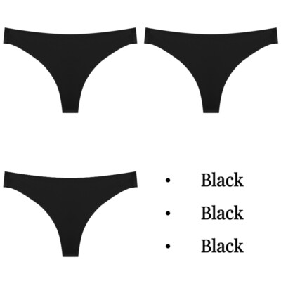 3PCS G-string Thong Womens Boyshorts Bikini Panties Sexy Lingerie Underwear L