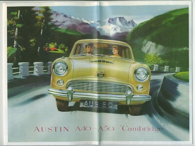 Austin A40 - A50 Cambridge 1954 -58 Prospekt Verkaufsprospekt car sales brochure