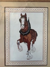 Clydesdale Horse Picture Vintage Cross Stitch Kit Unworked 12x16