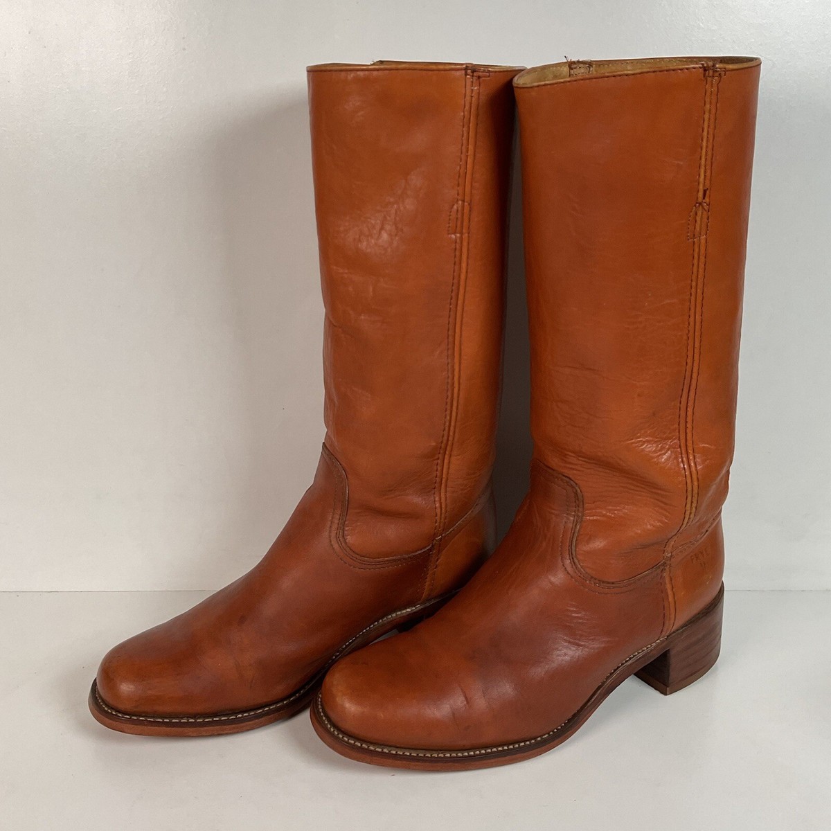 Vintage Frye Campus Boots 10 D USA Made Chunky Platform Recraft