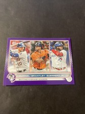 2022 Topps Series 1 Batting Average Leaders Purple Meijer Guerrero/Brantley #165