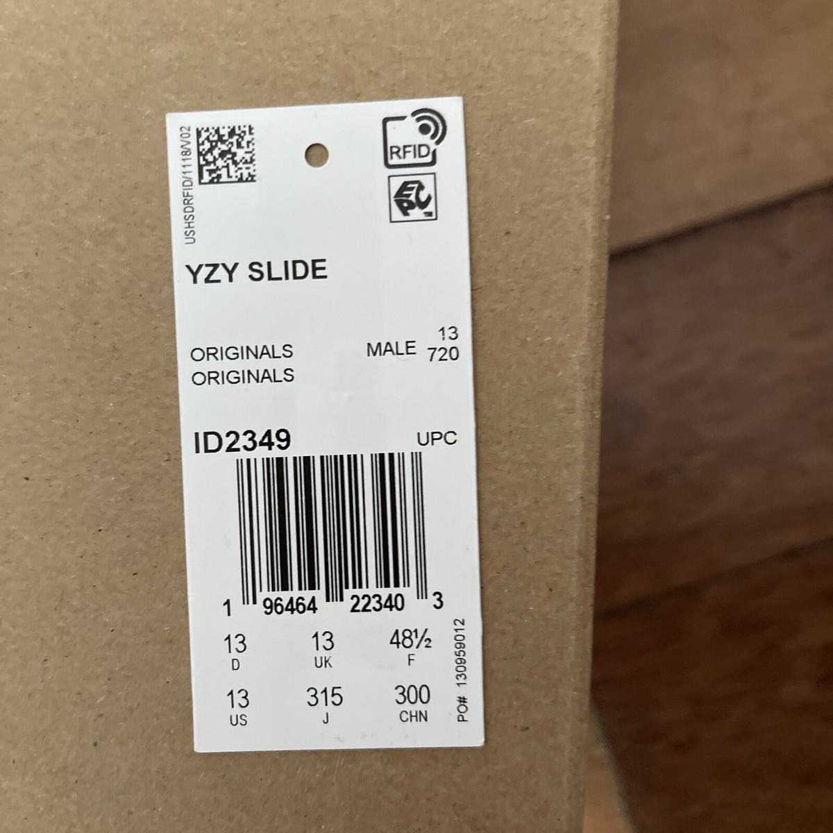 Adidas Yeezy Slide Sandals Slate Marine Gray ID2349 Size 13 BRAND